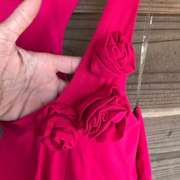 iNg Collection Ruffle Rose Appliqué Racerback Tank - Picture 5 of 8